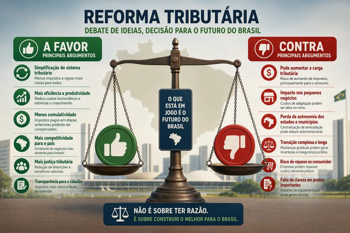 Panorama equilibrado de argumentos a favor e contra a reforma tributária