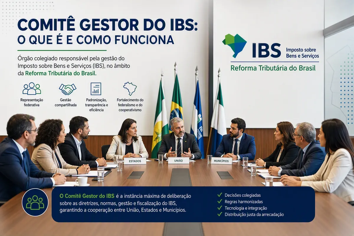 Estrutura de governança compartilhada do Comitê Gestor do IBS entre estados e municípios