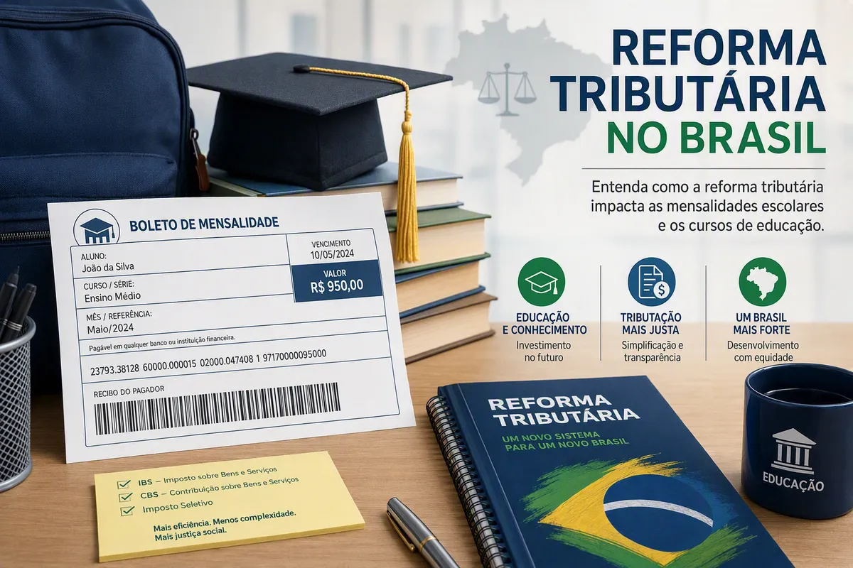 Tributação de mensalidades escolares e cursos na reforma