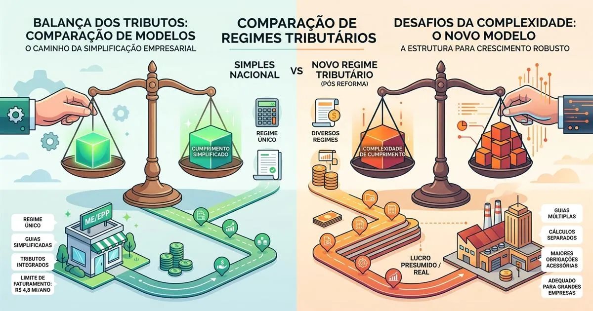 Comparação entre Simples Nacional e o novo regime tributário