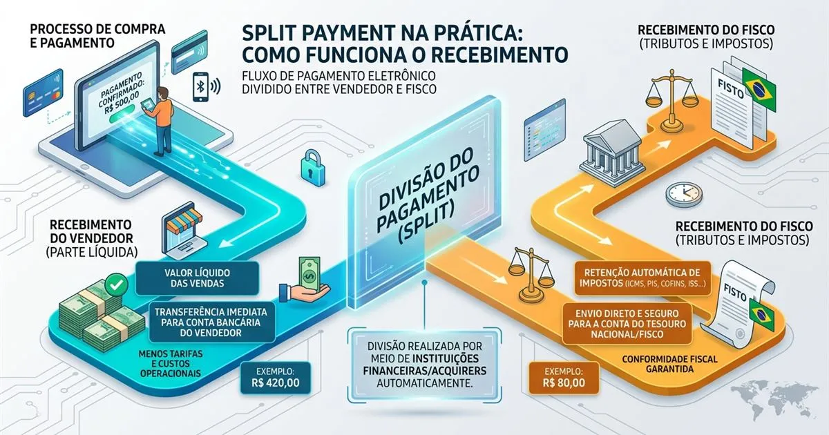 Mecânica do split payment no recebimento de pagamentos